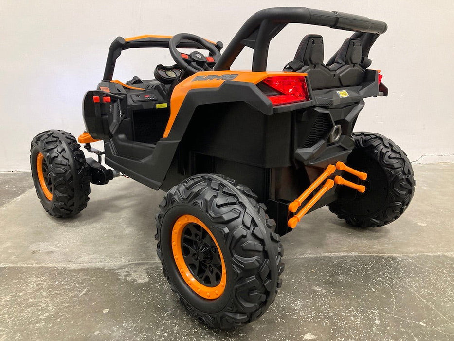 Beach Buggy X3 4WD 1-Persoons Kinderjeep 12V + 2.4G RC (oranje) - Trapautodealer