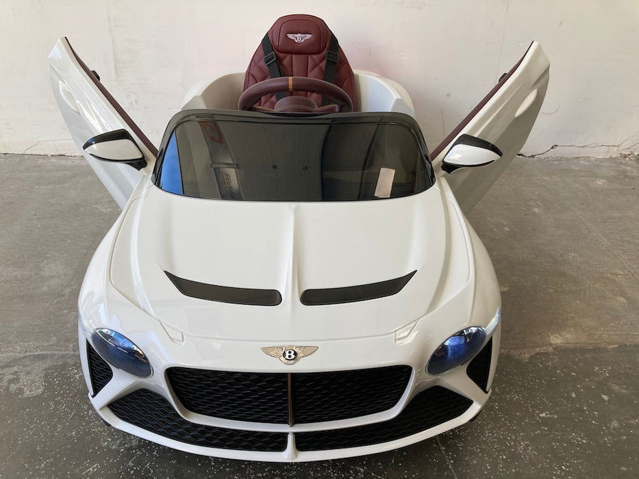 Bentley Bacalar Kinderauto 12V + 2.4G RC (creme wit) - Trapautodealer