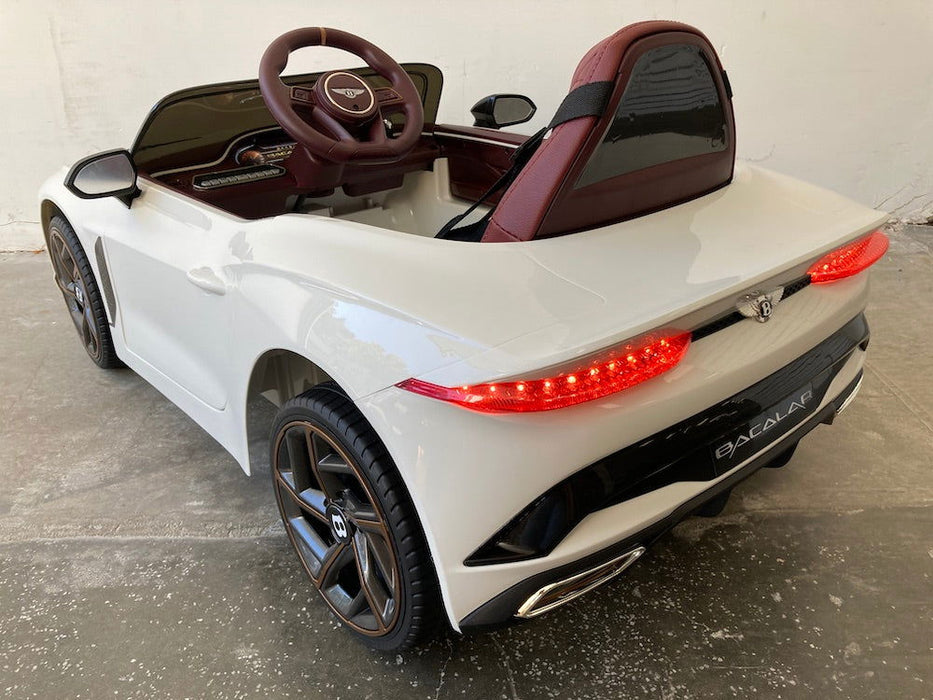 Bentley Bacalar Kinderauto 12V + 2.4G RC (creme wit) - Trapautodealer