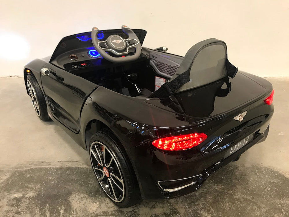 Bentley EXP 12 Kinderauto 12V + vleugeldeuren + 2.4G RC (zwart) - Trapautodealer