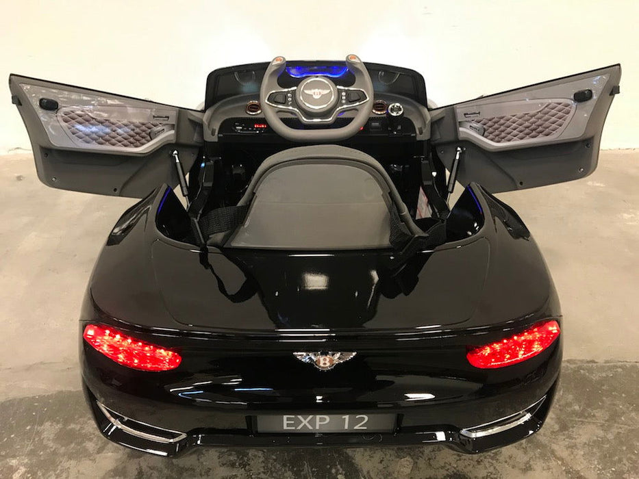 Bentley EXP 12 Kinderauto 12V + vleugeldeuren + 2.4G RC (zwart) - Trapautodealer