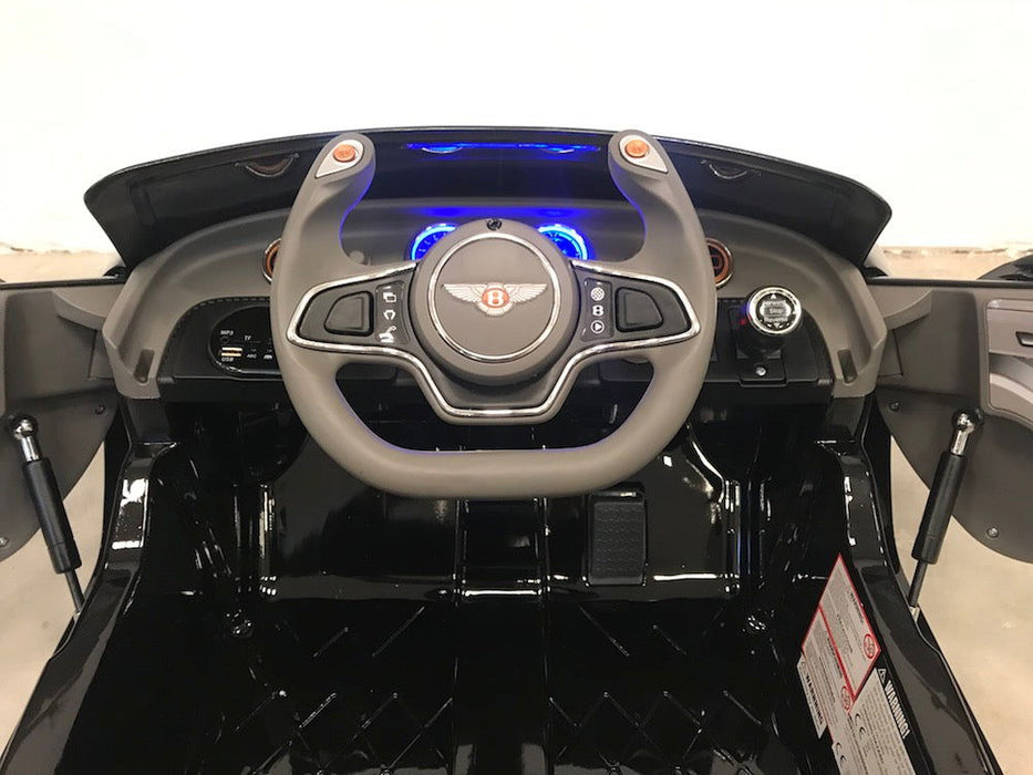 Bentley EXP 12 Kinderauto 12V + vleugeldeuren + 2.4G RC (zwart) - Trapautodealer