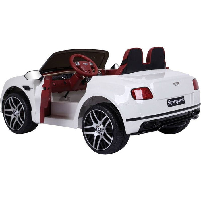 Bentley SuperSports Accu Kinderauto 12V + 2.4G RC (wit) - Trapautodealer