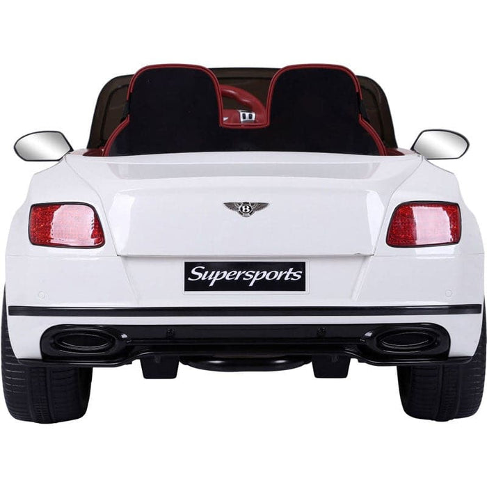 Bentley SuperSports Accu Kinderauto 12V + 2.4G RC (wit) - Trapautodealer