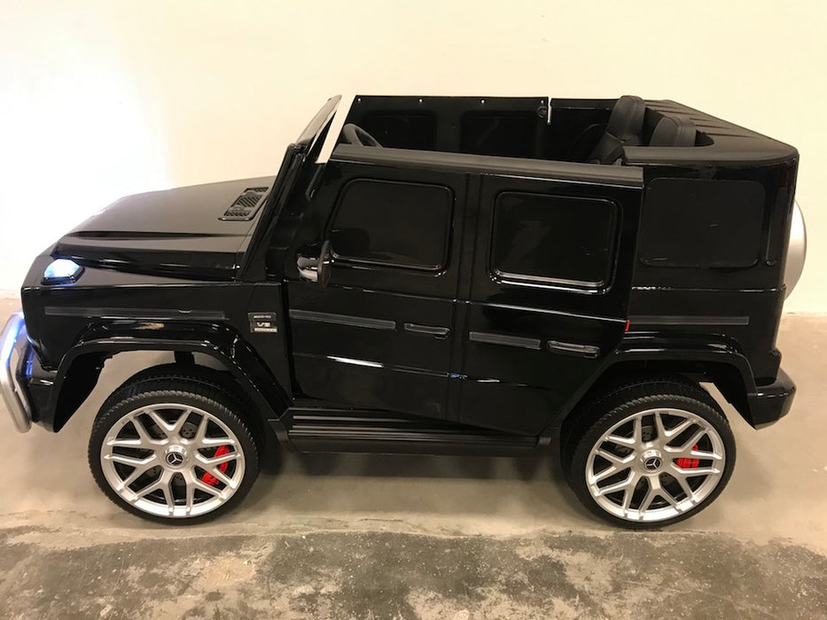Mercedes G63 AMG Kinderauto 2-Persoons 24V + 2.4G RC 4WD (zwart) - Trapautodealer