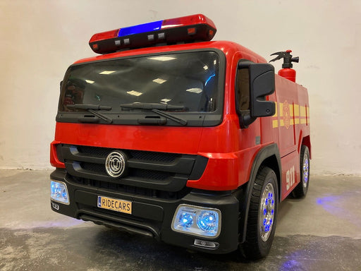Brandweer Kinderauto 12V + 2.4G RC (rood) - Trapautodealer