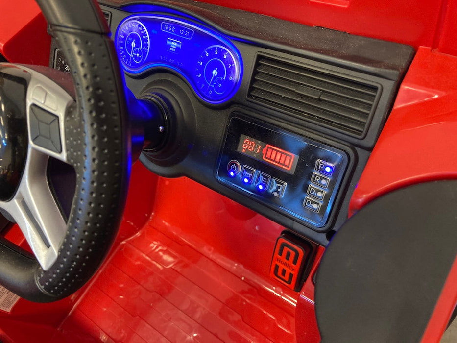 Brandweer Kinderauto 12V + 2.4G RC (rood) - Trapautodealer