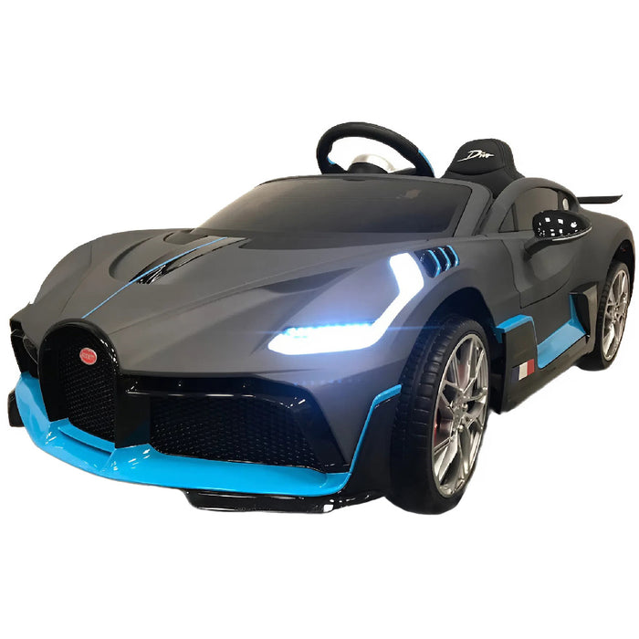 Bugatti Divo kinderauto 12V + 2.4G Afstandsbediening mat grijs - Trapautodealer