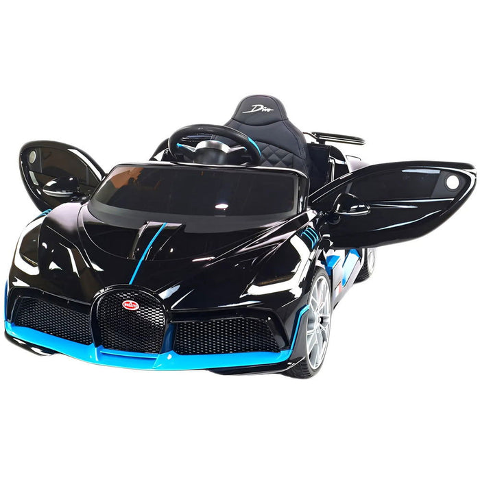 Bugatti Divo Kinderauto 12 Volt + 2.4G Afstandsbediening (zwart) - Trapautodealer