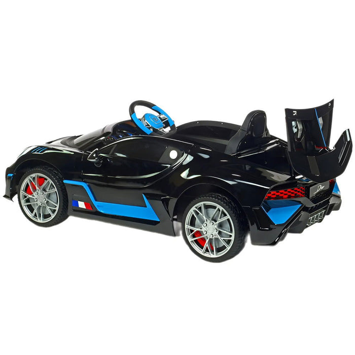 Bugatti Divo Kinderauto 12 Volt + 2.4G Afstandsbediening (zwart) - Trapautodealer
