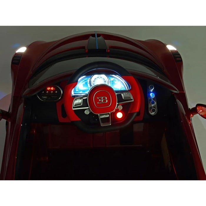 Bugatti Divo Kinderauto 12 Volt + 2.4G Afstandsbediening (zwart) - Trapautodealer