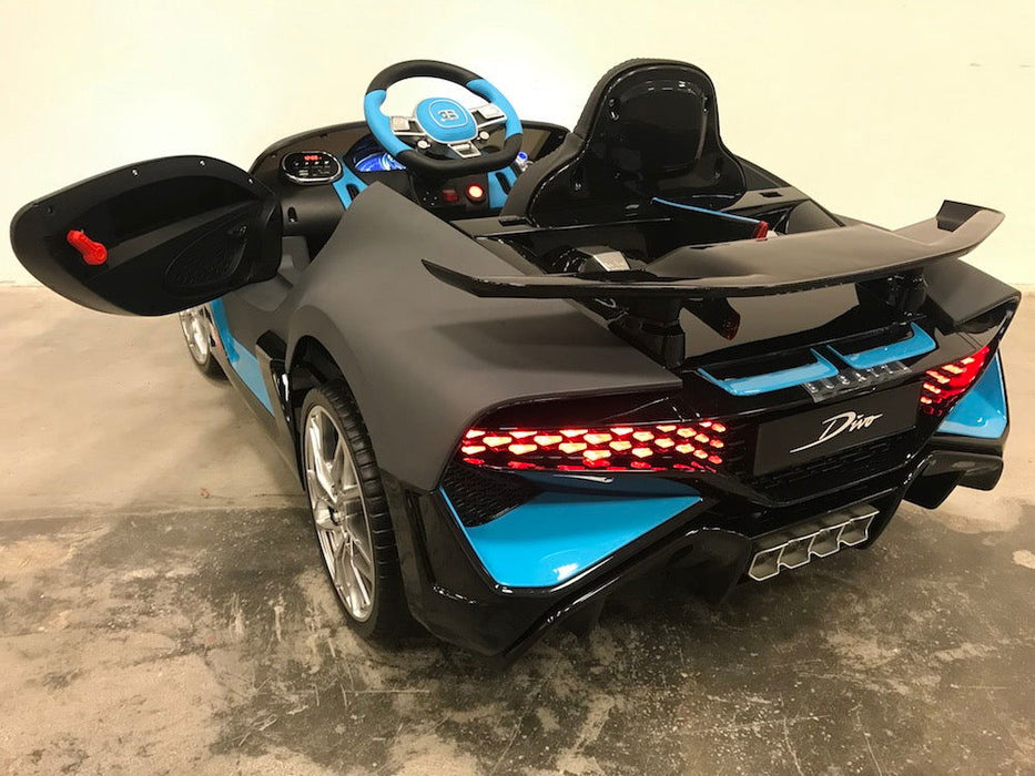 Bugatti Divo kinderauto 12V + 2.4G Afstandsbediening mat grijs - Trapautodealer