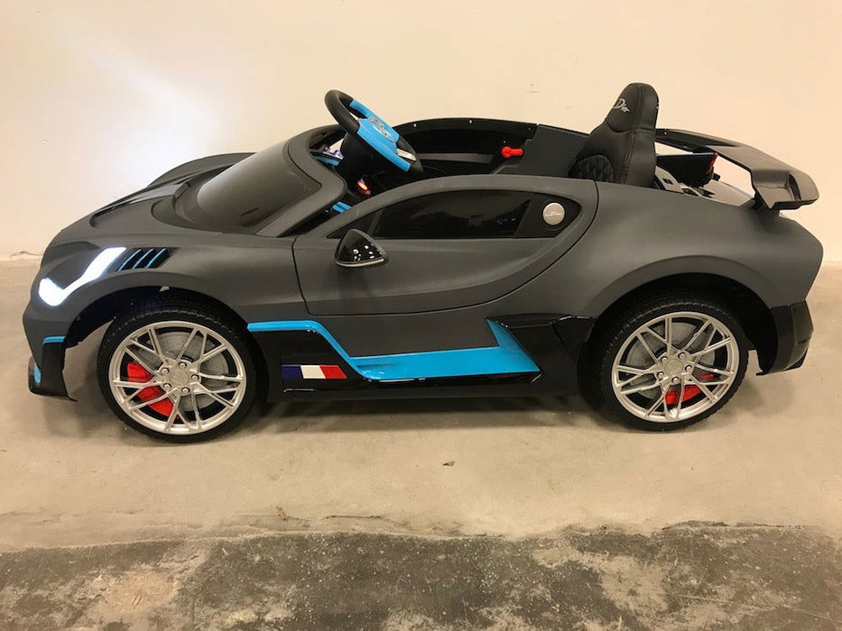 Bugatti Divo kinderauto 12V + 2.4G Afstandsbediening mat grijs - Trapautodealer