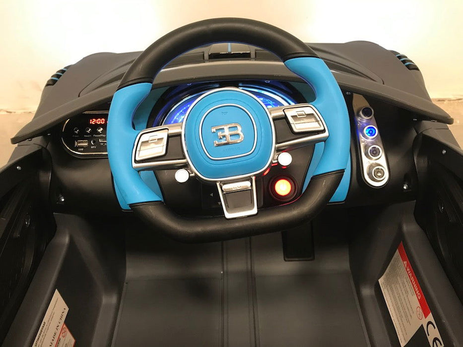 Bugatti Divo kinderauto 12V + 2.4G Afstandsbediening mat grijs - Trapautodealer