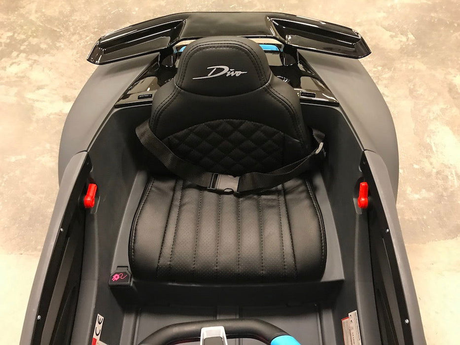 Bugatti Divo kinderauto 12V + 2.4G Afstandsbediening mat grijs - Trapautodealer