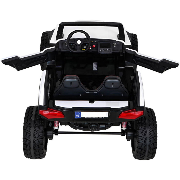 Buggy Auto Voor Kinderen 24V High Speed 4WD + 2.4G RC (wit) - Trapautodealer