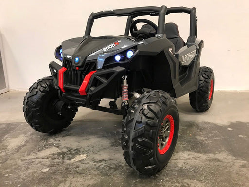Buggy UTV MX 4WD 2-Persoons Kinderauto 12V + 2.4G RC (carbon) - Trapautodealer