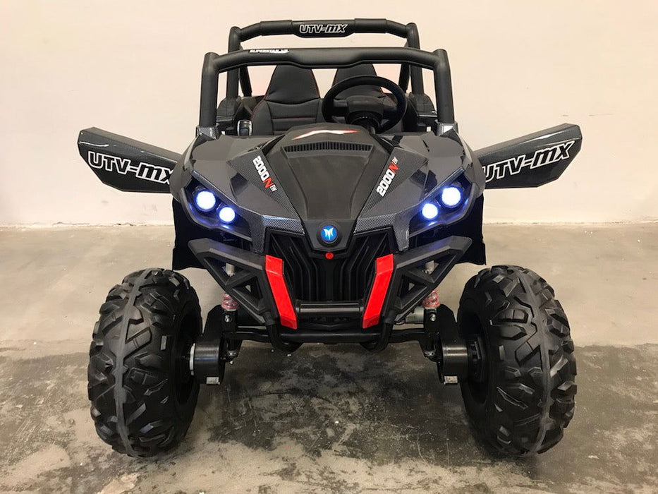 Buggy UTV MX 4WD 2-Persoons Kinderauto 12V + 2.4G RC (carbon) - Trapautodealer