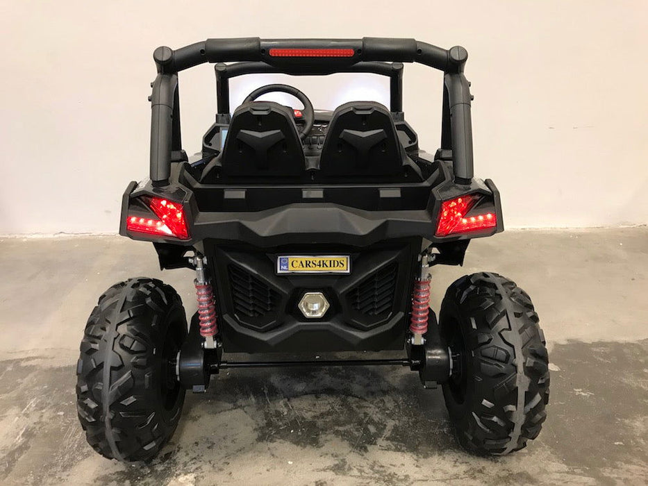Buggy UTV MX 4WD 2-Persoons Kinderauto 12V + 2.4G RC (carbon) - Trapautodealer