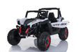 Buggy UTV MX 4WD Kinderauto 2-Persoons 12V MP4 + 2.4G RC (wit) - Trapautodealer