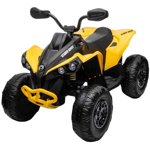 Can-Am Elektrische Quad Voor Kinderen 12V 4WD + 2.4G RC (geel) - Trapautodealer