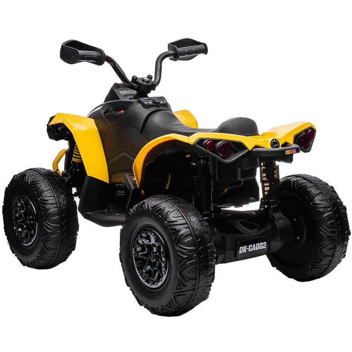 Can-Am Elektrische Quad Voor Kinderen 12V 4WD + 2.4G RC (geel) - Trapautodealer