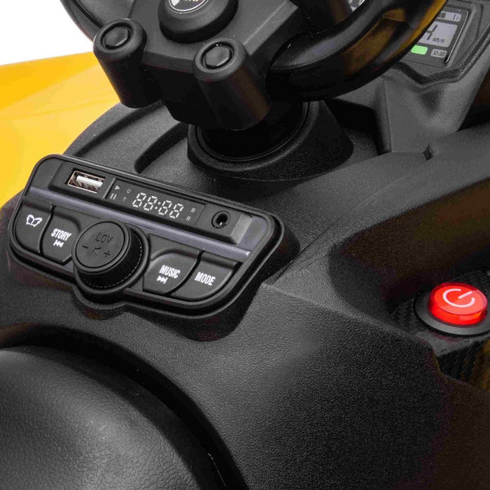 Can-Am Elektrische Quad Voor Kinderen 12V 4WD + 2.4G RC (geel) - Trapautodealer