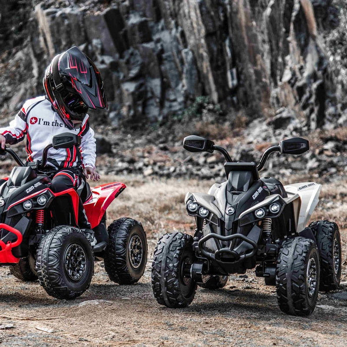 Can-Am Elektrische Quad Voor Kinderen 12V 4WD + 2.4G RC (geel) - Trapautodealer