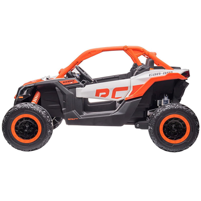 Can-Am Maverick 4WD Buggy 2-Persoons Kinderauto 24V + 2.4G RC (oranje + MP4) - Trapautodealer