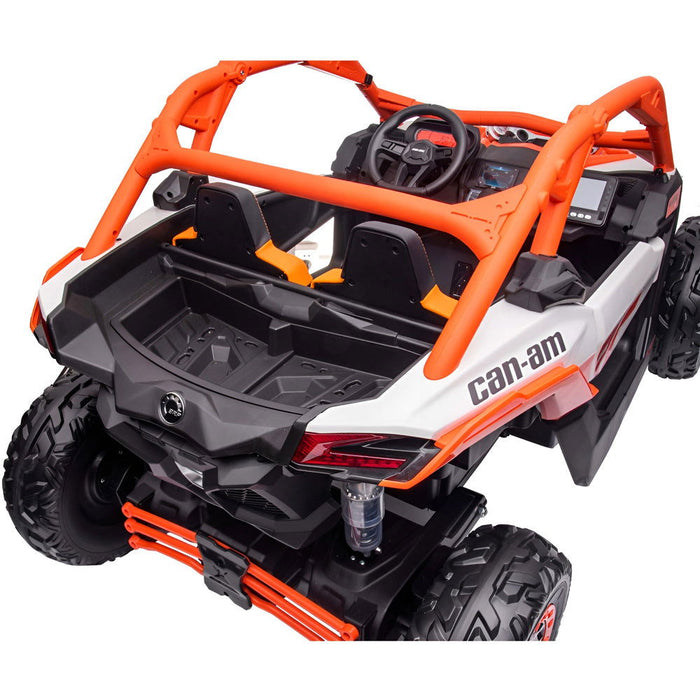 Can-Am Maverick 4WD Buggy 2-Persoons Kinderauto 24V + 2.4G RC (oranje + MP4) - Trapautodealer