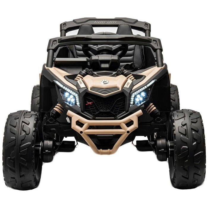 Can-Am Maverick 4WD Buggy Kinderauto 1-Persoons 24V + 2.4G Afstandsbediening (kaki + MP4) - Trapautodealer