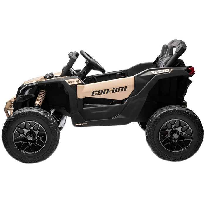 Can-Am Maverick 4WD Buggy Kinderauto 1-Persoons 24V + 2.4G Afstandsbediening (kaki + MP4) - Trapautodealer