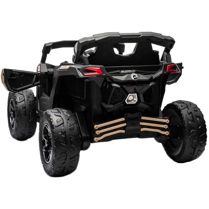 Can-Am Maverick 4WD Buggy Kinderauto 1-Persoons 24V + 2.4G Afstandsbediening (kaki + MP4) - Trapautodealer