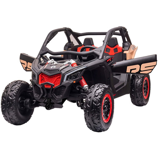 Can-Am Maverick 4WD Buggy Kinderauto 2-Persoons 24V + 2.4G Afstandsbediening (kaki + MP4) - Trapautodealer
