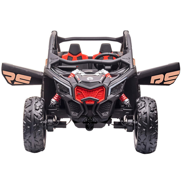Can-Am Maverick 4WD Buggy Kinderauto 2-Persoons 24V + 2.4G Afstandsbediening (kaki + MP4) - Trapautodealer