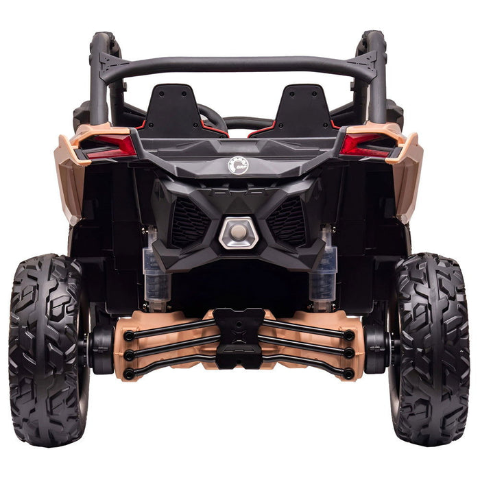 Can-Am Maverick 4WD Buggy Kinderauto 2-Persoons 24V + 2.4G Afstandsbediening (kaki + MP4) - Trapautodealer
