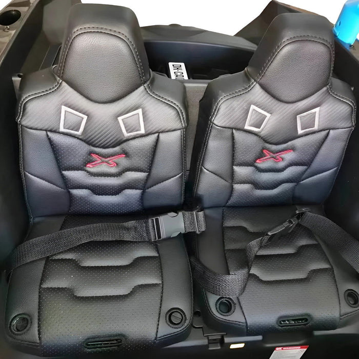 Can-Am Maverick 4WD Buggy Kinderauto 2-Persoons 24V + 2.4G Afstandsbediening (kaki + MP4) - Trapautodealer