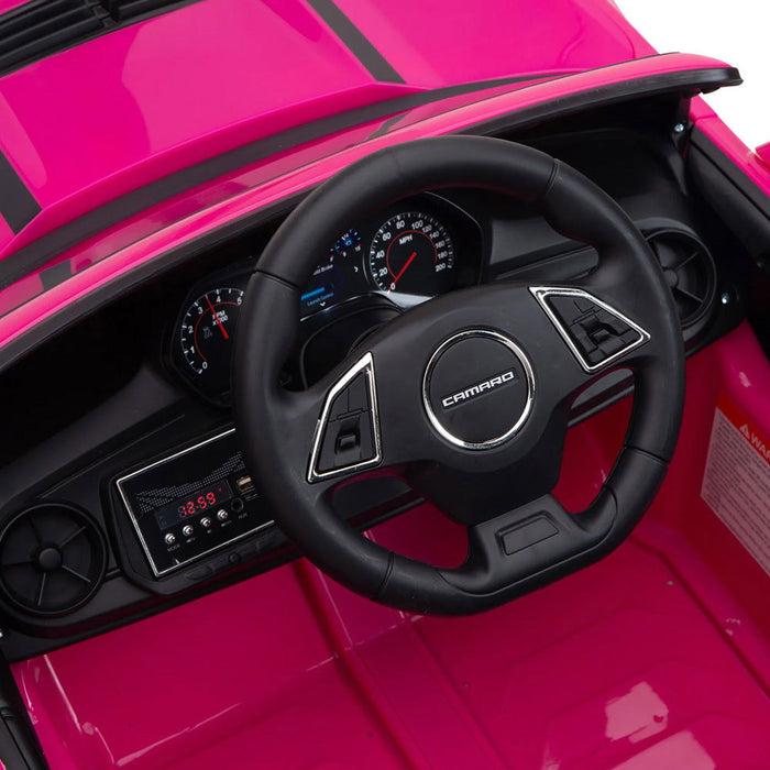 Chevrolet Camaro Kinderauto 12V + 2.4G Afstandsbediening (roze) - Trapautodealer