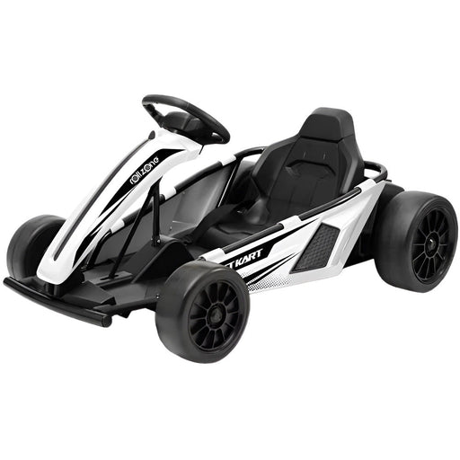Drift Kart Wit 24V Kinderauto 200W met 25.000RPM Motoren (18 km/u) - Trapautodealer