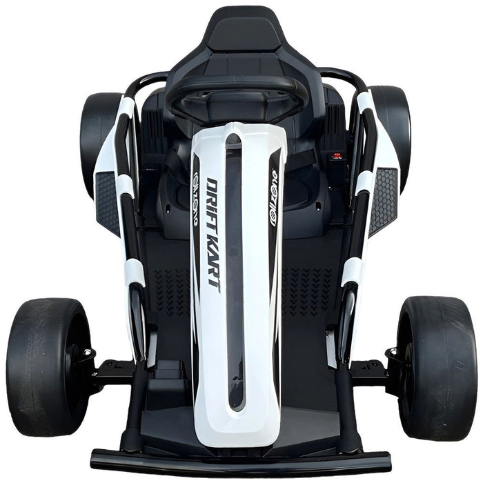 Drift Kart Wit 24V Kinderauto 200W met 25.000RPM Motoren (18 km/u) - Trapautodealer