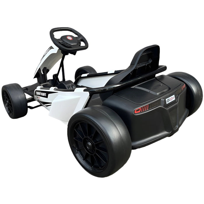 Drift Kart Wit 24V Kinderauto 200W met 25.000RPM Motoren (18 km/u) - Trapautodealer