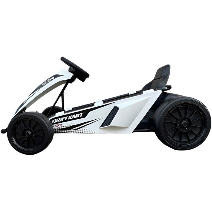 Drift Kart Wit 24V Kinderauto 200W met 25.000RPM Motoren (18 km/u) - Trapautodealer