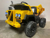 Dumper Truck Kinderauto 2-Persoons 12V 4WD + 2.4G RC (geel) - Trapautodealer