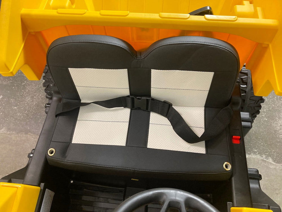 Dumper Truck Kinderauto 2-Persoons 12V 4WD + 2.4G RC (geel) - Trapautodealer