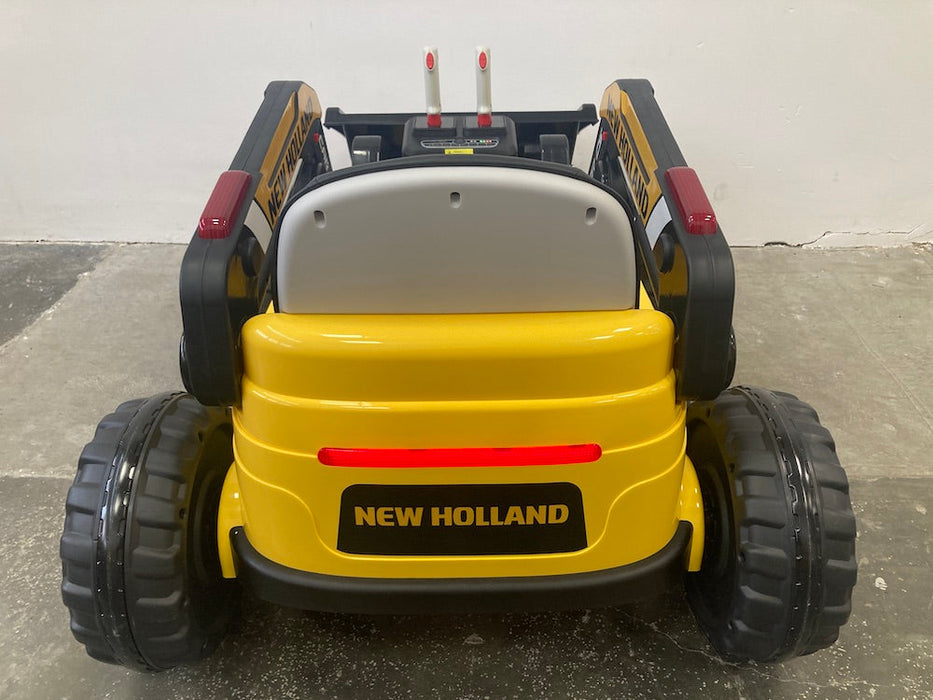 New Holland kinder graafmachine 12V 4WD (Geel) - Trapautodealer