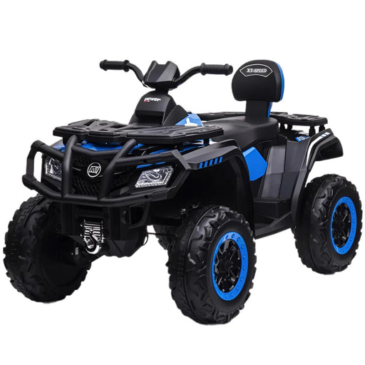 Elektrische kinderquad 24 volt 4WD (blauw) - Trapautodealer