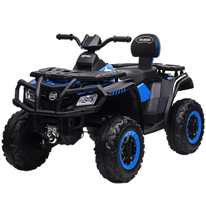 Elektrische kinderquad 24 volt 4WD (blauw) - Trapautodealer