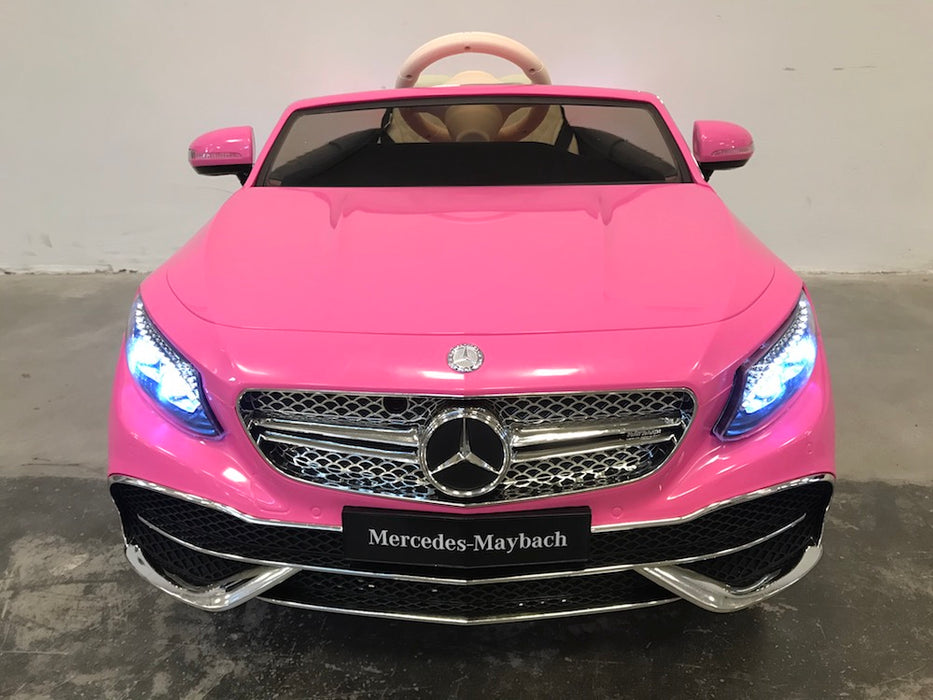 Mercedes S650 Maybach Accu Auto 12V + 2.4G Afstandsbediening (roze) - Trapautodealer