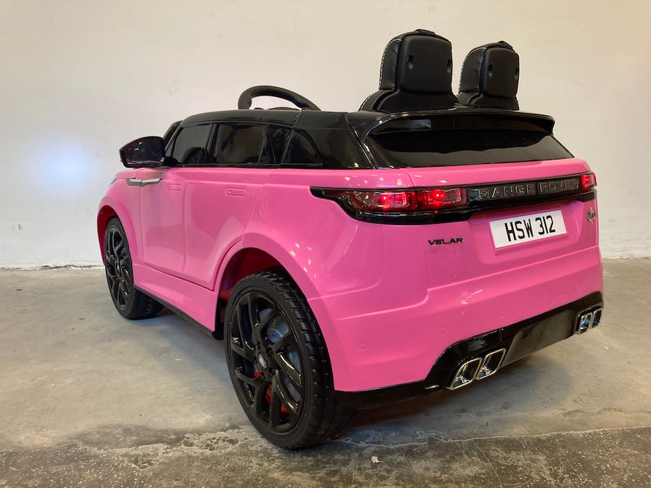 Range Rover Velar Kinderauto 12V + 2.4G RC (roze) - Trapautodealer