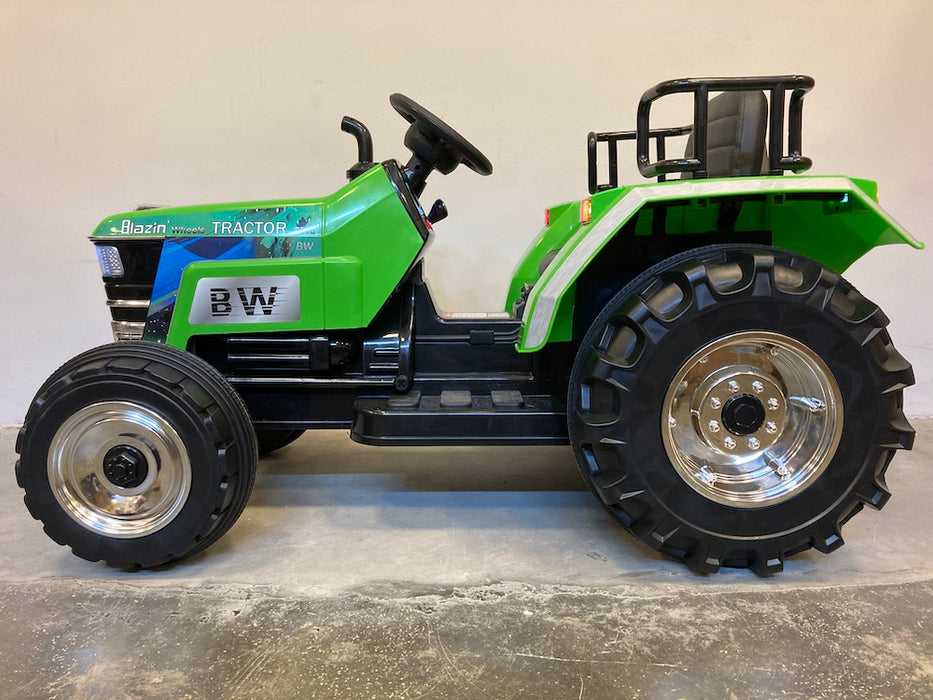 Mega Blazin Wheels Kindertractor Elektrisch 12V (groen) - Trapautodealer